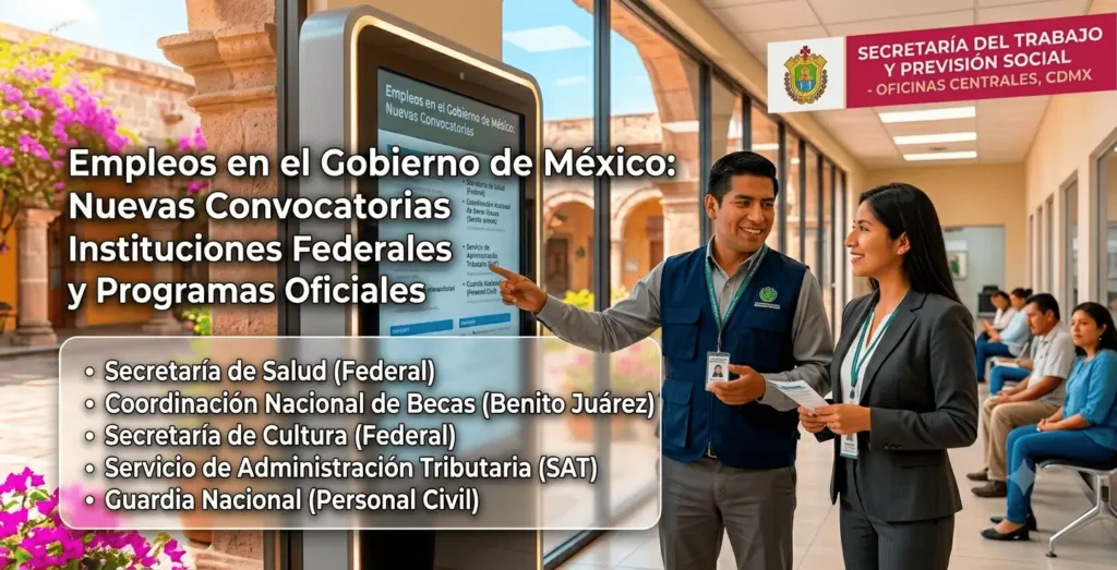 🏛️ Empleos en el Gobierno: Nuevas Convocatorias Abiertas en Instituciones Públicas y Programas Oficiales