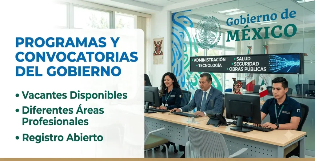 🌟 Programas y Convocatorias del Gobierno: Vacantes Disponibles en Diferentes Áreas Profesionales